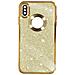 Cover Per Iphone Xs Max Glitter Rimovibile Silicone Gel Serie Protecam Spark Oro - Foto miniatura 1