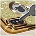 Cover Per Iphone Xs Max Glitter Rimovibile Silicone Gel Serie Protecam Spark Oro - Foto miniatura 2