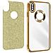 Cover Per Iphone Xs Max Glitter Rimovibile Silicone Gel Serie Protecam Spark Oro - Foto miniatura 3