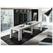 Tavolo Allungabile Martino, Consolle Allungabile Fino A 12 Posti, Tavolo Con Portallunghe, 100% Made In Italy, Cm 51/300x90h77, Bianco Lucido Larice - Foto miniatura 1