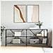 Tavolino Grigio Sonoma 180x30x75cm In Legno Multistrato E Ferro - Foto miniatura 1
