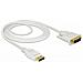 Cavo Displayport 1.2 Maschio > Dvi 24+1 Maschio 2 M Bianco - Foto miniatura 1