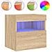 Mobile Tv A Parete Con Luci Led Rovere Sonoma 40x30x40 Cm - Foto miniatura 2