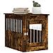 Gabbia Cani Da Arredamento Rovere Fumo 55x75x65cm Multistrato - Foto miniatura 3
