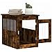 Gabbia Cani Da Arredamento Rovere Fumo 55x75x65cm Multistrato - Foto miniatura 4