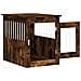 Gabbia Cani Da Arredamento Rovere Fumo 55x75x65cm Multistrato - Foto miniatura 5
