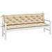 Cuscini Panca Da Giardino 2pz Beige 200x50x7cm Tessuto Oxford - Foto miniatura 3