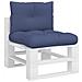Set Cuscini Per Pallet Blu Marino 60x38x13 Cm In Tessuto - Foto miniatura 3