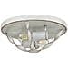 Plafoniera Industrial Nordica Bradbury Acciaio Bianco Antico 2 Luci E14 - Foto miniatura 2