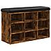 Panca Porta Scarpe Rovere Fumo 82x32x50 Cm Legno Multistrato - Foto miniatura 2