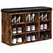 Panca Porta Scarpe Rovere Fumo 82x32x50 Cm Legno Multistrato - Foto miniatura 3