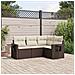 Set Divano Da Giardino 4 Pz Con Cuscini Marrone In Polyrattan - Foto miniatura 3