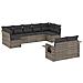 Set Divano Da Giardino 9 Pz Con Cuscini Grigio In Polyrattan - Foto miniatura 2