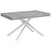 Tavolo allungabile 90x160/420 cm Karida cemento gambe bianche - Foto miniatura 1
