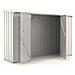 Casetta Giardino Box In Lamiera Di Acciaio Zincato 307x100cm X H1.92m - 75kg - 3.07mq - Bianco - Foto miniatura 2