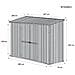 Casetta Giardino Box In Lamiera Di Acciaio Zincato 307x100cm X H1.92m - 75kg - 3.07mq - Bianco - Foto miniatura 10