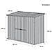 Casetta Giardino Box In Lamiera Di Acciaio Zincato 307x100cm X H1.92m - 75kg - 3.07mq - Bianco - Foto miniatura 5