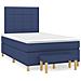 Giroletto a Molle con Materasso Blu 120x190 cm in Tessuto - Foto miniatura 2