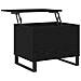 Tavolino da caffè con piano sollevabile Nero Rovere 60x44,5x45 cm Legno ingegnerizzato - Foto miniatura 5