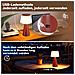 Lampada Da Tavolo A Led Dimmerabile Senza Fili Da 3600 Mah, Moderna Lampada Da Soggiorno A Batteria - Foto miniatura 5