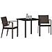 Set da Pranzo per Giardino 3 pcs Marrone Poly Rattan - Foto miniatura 3