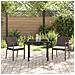 Set da Pranzo per Giardino 3 pcs Marrone Poly Rattan - Foto miniatura 4