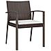 Set da Pranzo per Giardino 3 pcs Marrone Poly Rattan - Foto miniatura 6