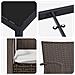 Set da Pranzo per Giardino 3 pcs Marrone Poly Rattan - Foto miniatura 9