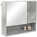 Mobiletto per specchio con porta Grigio cemento 59 x 17 x 55 cm - Foto miniatura 3