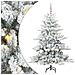 Albero di Natale Artificiale con Rami Pieghevoli Bianco 150 cm - Foto miniatura 1