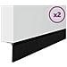 Spazzole per porte a vite 2 pcs Nero 100 cm Lega di alluminio - Foto miniatura 1