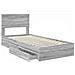 Letto con Contenitore con testiera Grigio Sonoma 90 x 190 cm - Foto miniatura 5