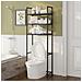 Scaffale Nero A 3 Ripiani Sopra Il Wc - Mensole Organizzatrici Per Bagno - Foto miniatura 3