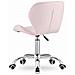 Sedia girevole AVOLA in velluto rosa ergonomica per ufficio - Foto miniatura 6