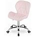 Sedia girevole AVOLA in velluto rosa ergonomica per ufficio - Foto miniatura 5