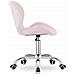Sedia girevole AVOLA in velluto rosa ergonomica per ufficio - Foto miniatura 4