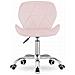 Sedia girevole AVOLA in velluto rosa ergonomica per ufficio - Foto miniatura 2