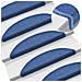 Tappetini per scale 20 pz 56x17x3 cm blu semicircolari - Foto miniatura 5