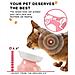 Mangiatoia lenta per cani e gatti Ciotola per gatti rialzata inclinata, rosa e bianco - Foto miniatura 5