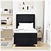 Letto a molle con materasso Nero 90 x 200 cm Tessuto - Foto miniatura 3