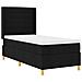 Letto a molle con materasso Nero 90 x 200 cm Tessuto - Foto miniatura 4