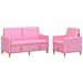 Set di Divani con Storage 2 pcs Rosa Poliestere - Foto miniatura 1