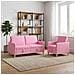 Set di Divani con Storage 2 pcs Rosa Poliestere - Foto miniatura 2