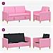Set di Divani con Storage 2 pcs Rosa Poliestere - Foto miniatura 4