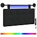 Testiera sospesa Con luce LED Nero Tessuto - Foto miniatura 1