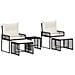 Set di Mobili da Esterno 11 pcs Nero e Bianco Crema polyrattan - Foto miniatura 1