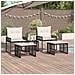 Set di Mobili da Esterno 11 pcs Nero e Bianco Crema polyrattan - Foto miniatura 2