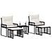 Set di Mobili da Esterno 11 pcs Nero e Bianco Crema polyrattan - Foto miniatura 3