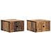 Mobiletto da notte a muro 2 pcs Legno antico 33 x 34,5 x 20 cm - Foto miniatura 1