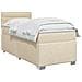 Letto box spring con materasso Crema 100 x 200 cm Tessuto - Foto miniatura 3
